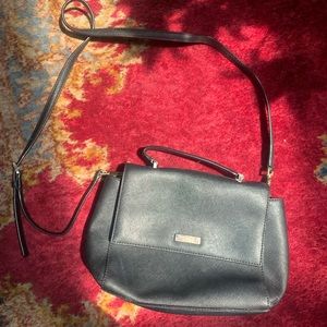 Kate Spade Black Leather Saffiano Crossbody Bag